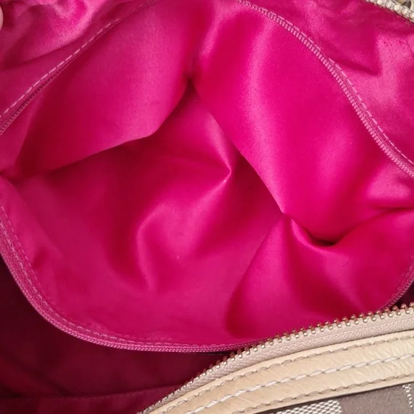 Coach Timeless Signature Canvas and Leather Barrel Bag Style 12430 - Picture 15 of 16